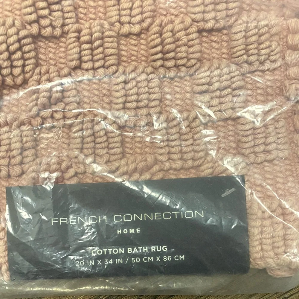 French Connection Blush Cotton Bath Rug